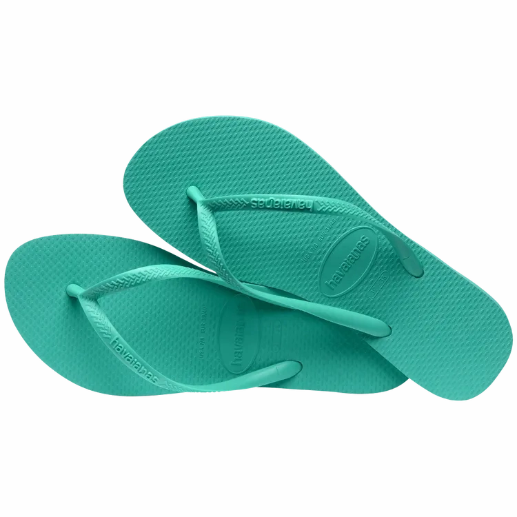HAVAIANAS SLIM - VIRTUAL GREEN Checkerboard Flip Flops