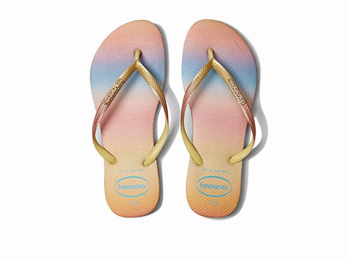 HAVAIANAS SLIM GRADIENT SUNSET - PIXEL YELLOW Best Flip Flops For Long Walks