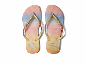 HAVAIANAS SLIM GRADIENT SUNSET - PIXEL YELLOW High Fashion Flip Flops