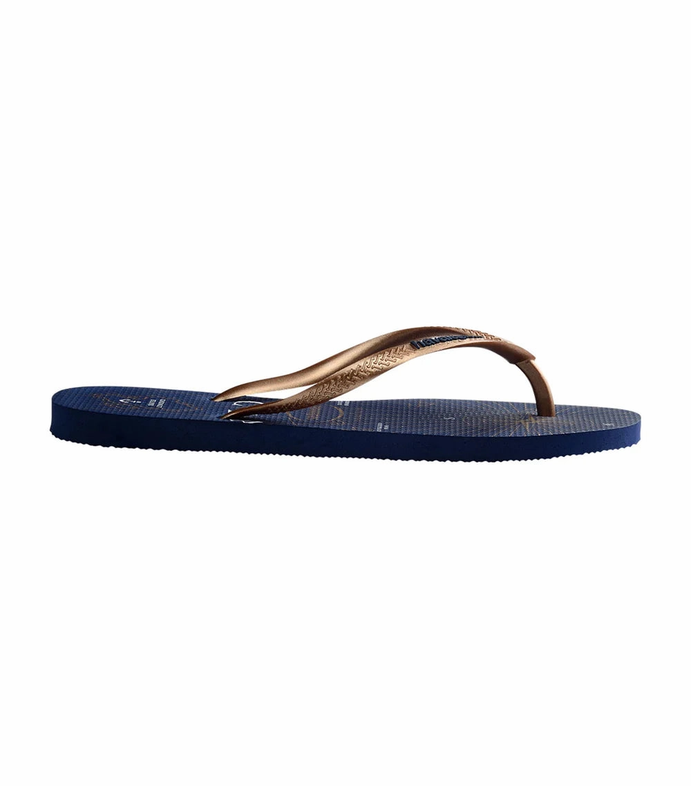 HAVAIANAS SLIM NAUTICAL - NAVY BLUE.ROSE GOLD.WHITE Archies Footwear Flip Flops