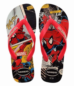 Reflexology Massage Flip Flops HAVAIANAS TOP MARVEL CLASSICS - BEIGE STRAW.RED RUBY