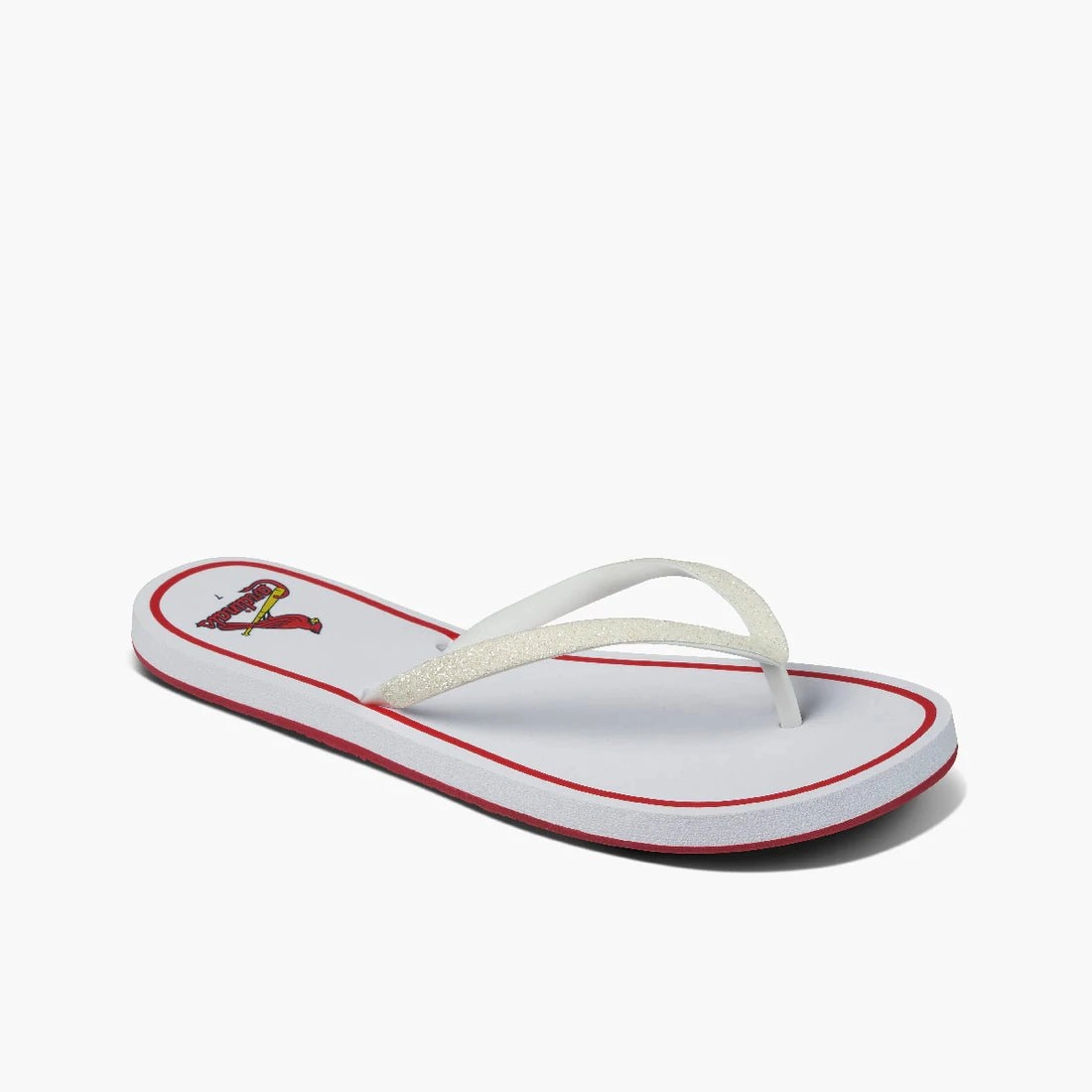 Reef Women's Stargazer X MLB - St. Louis Cardinals Flip Flops Silver