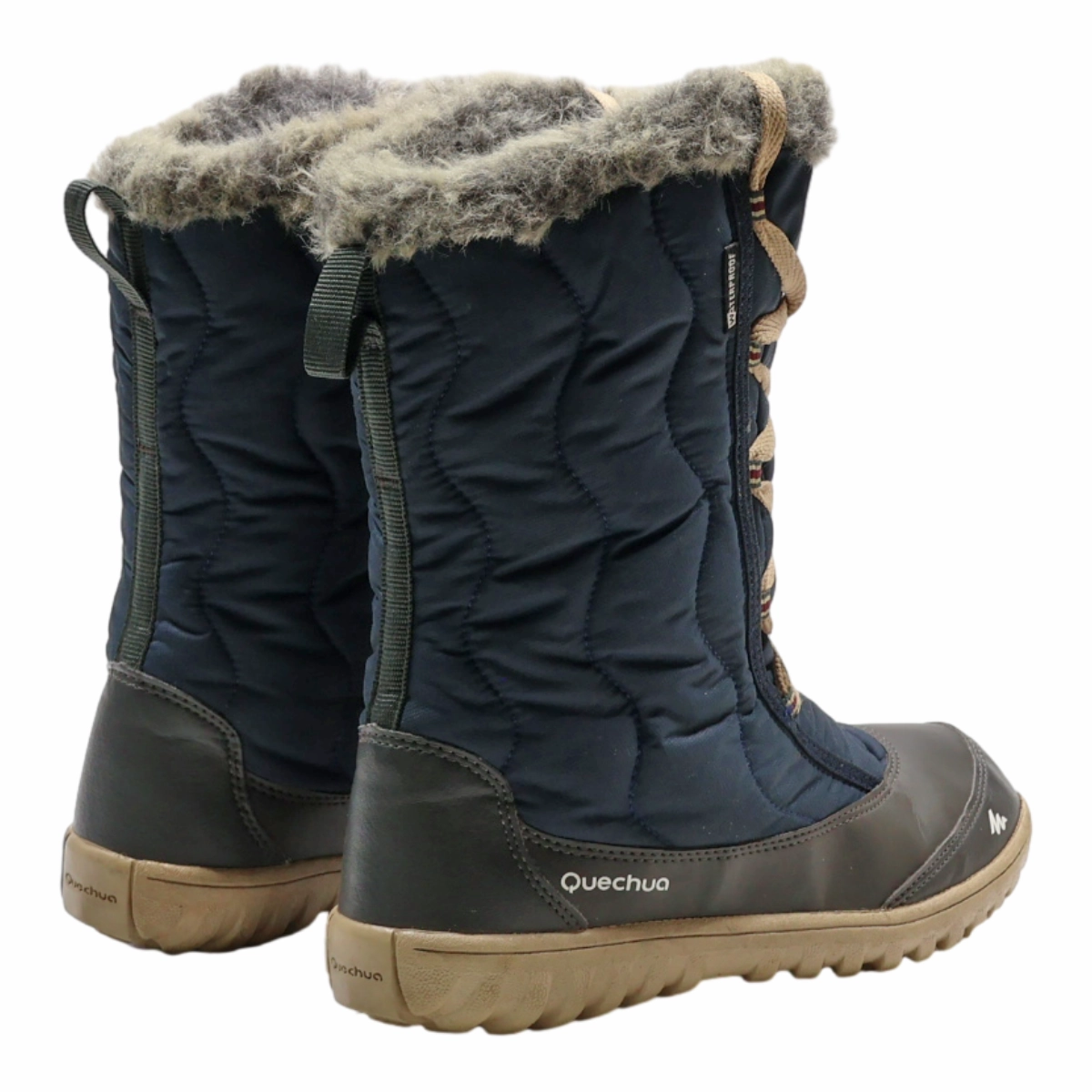 QUECHUA Snow Boots Blue Synthetic Womens UK 3 Snow Boots Wide Toe Box