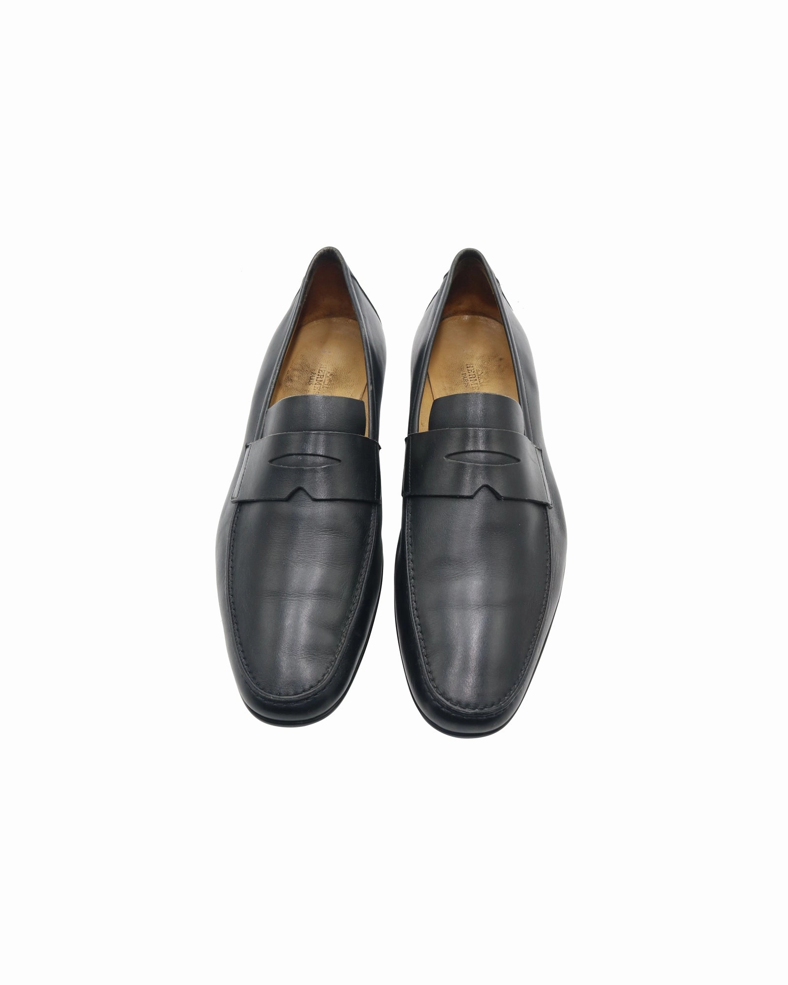 Faux Fur Loafers Hermes Tokyo Loafers in Black Leather
