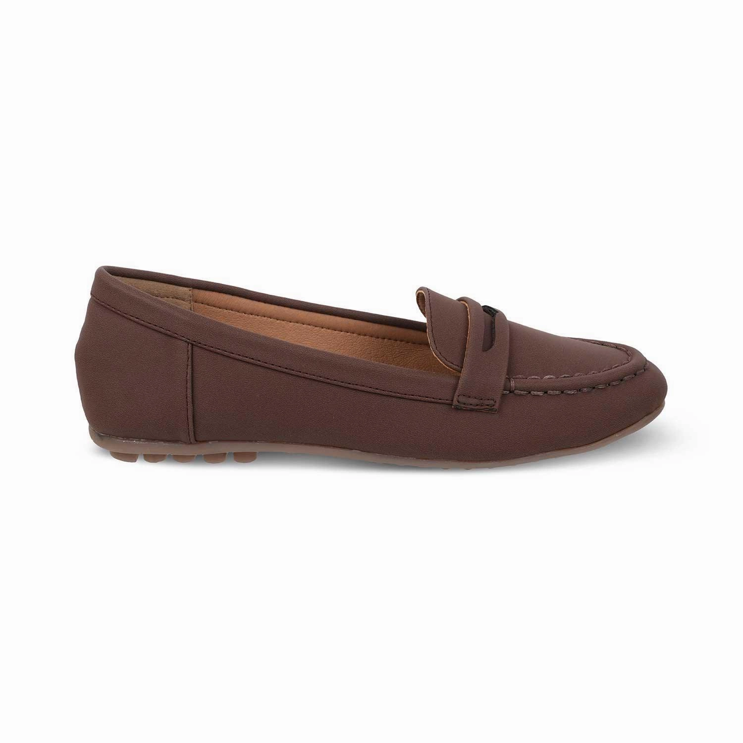 Brown Loafers Tresmode Snappy Brown Women's Casual Loafers