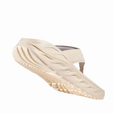Best Fashion Flip Flops HOKA Women's Ora Recovery Flip Sandal - Vanilla/Lunar Rock