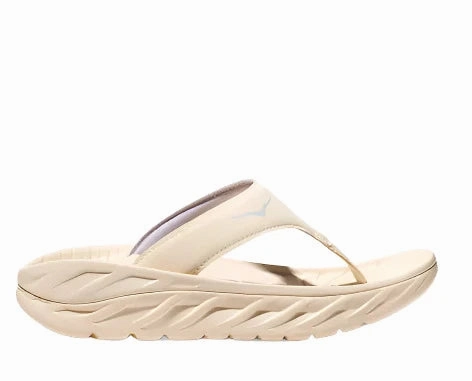 HOKA Women's Ora Recovery Flip Sandal - Vanilla/Lunar Rock Flip Flops Dressy
