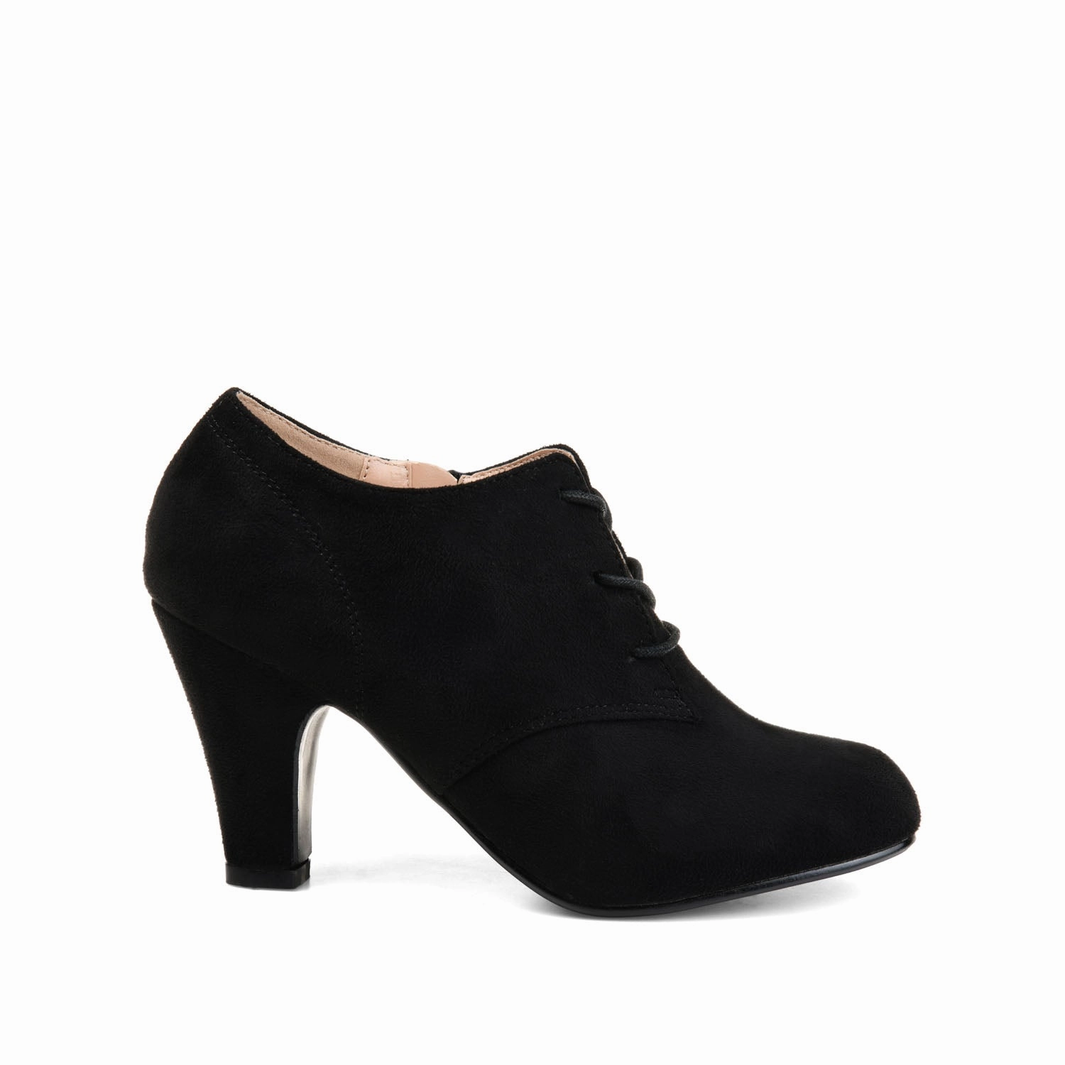 LEONA LACE-UP BOOTIES IN FAUX SUEDE Oxfords Polyvore