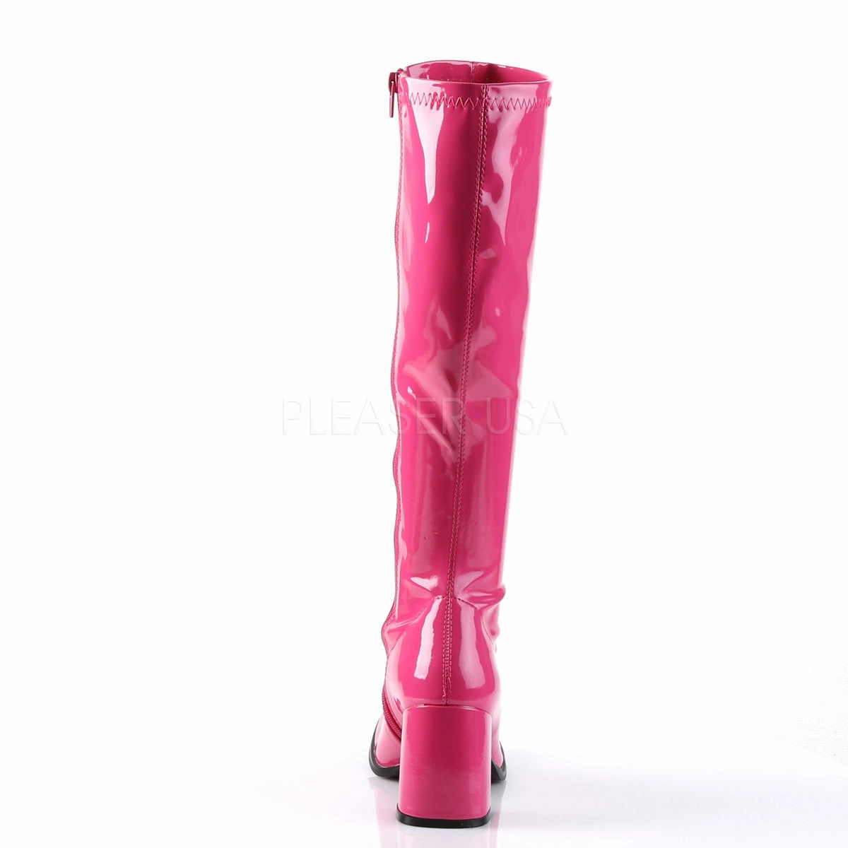 3 Inch Heel GOGO-300 Hot Pink Pat Paige Knee High Boots