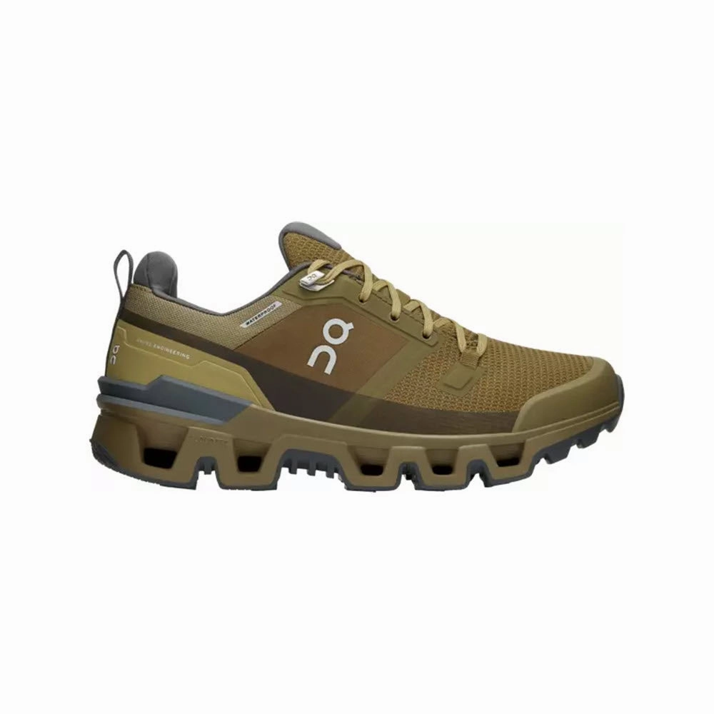 Men's On Cloudwander Waterproof, Hunter/Safari, 7 D Medium Waterproof Cloud Shoes