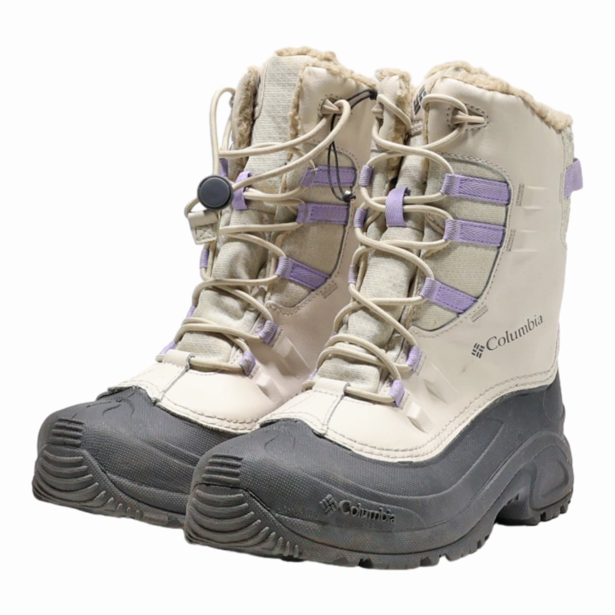 COLUMBIA Snow Boots White Synthetic Womens UK 4 Snow Boots Sheepskin