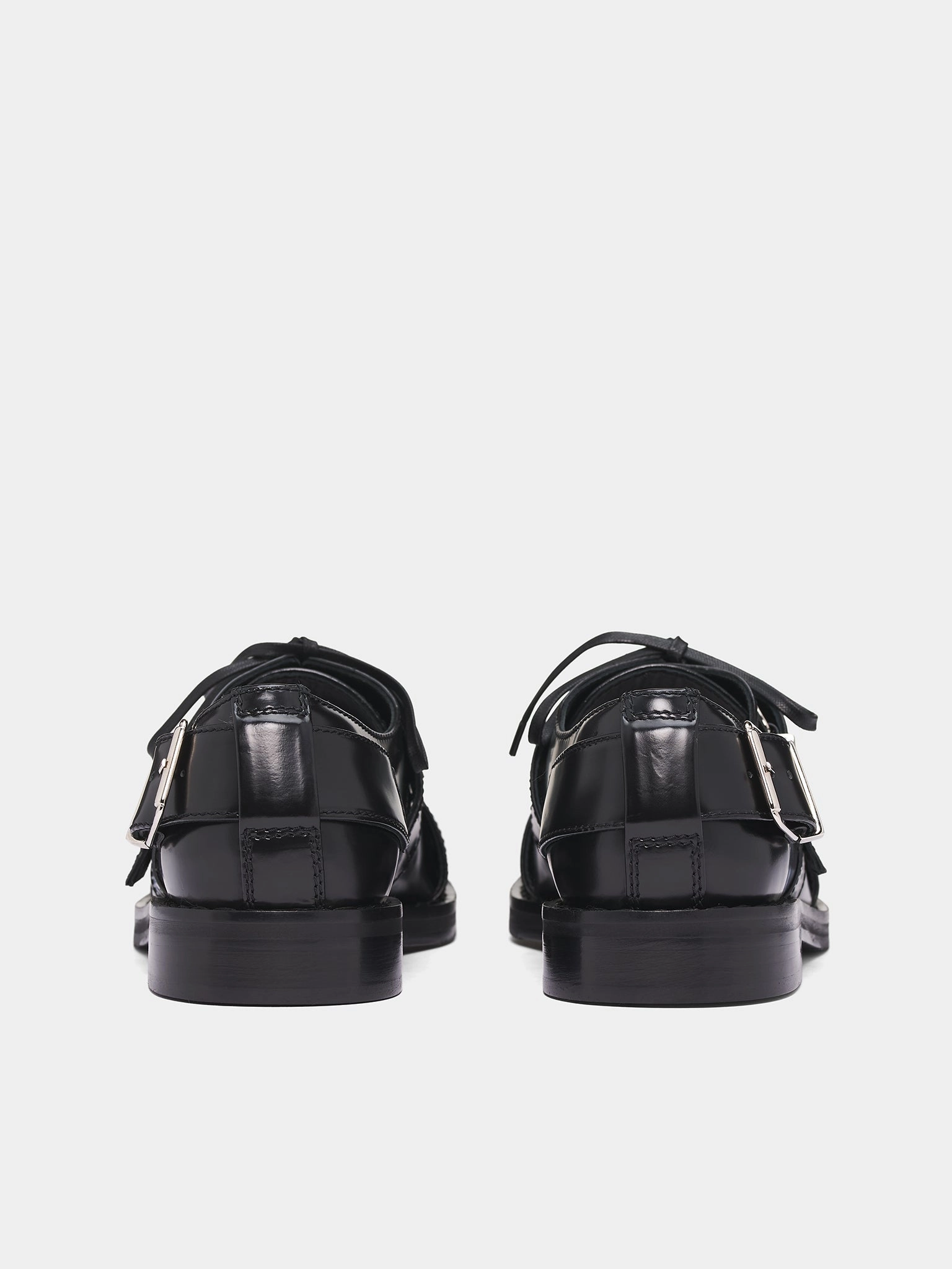 Aidy Boothroyd Brogues Black Leather Multi Buckle Brogue (BRG14-0740-BLACK)