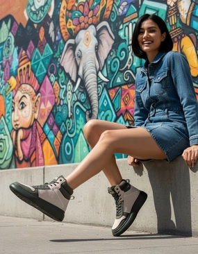 Bernie Mev Sneakers Bacca Bucci  Discovery Noir Womens High-Top Sneakers