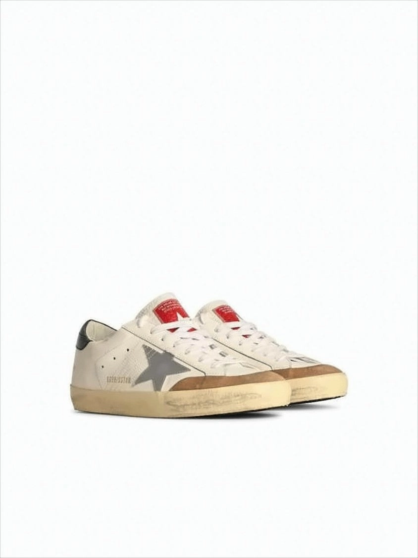 1970s Sneakers Low-Top White Leather Sneakers With Vintage Appeal