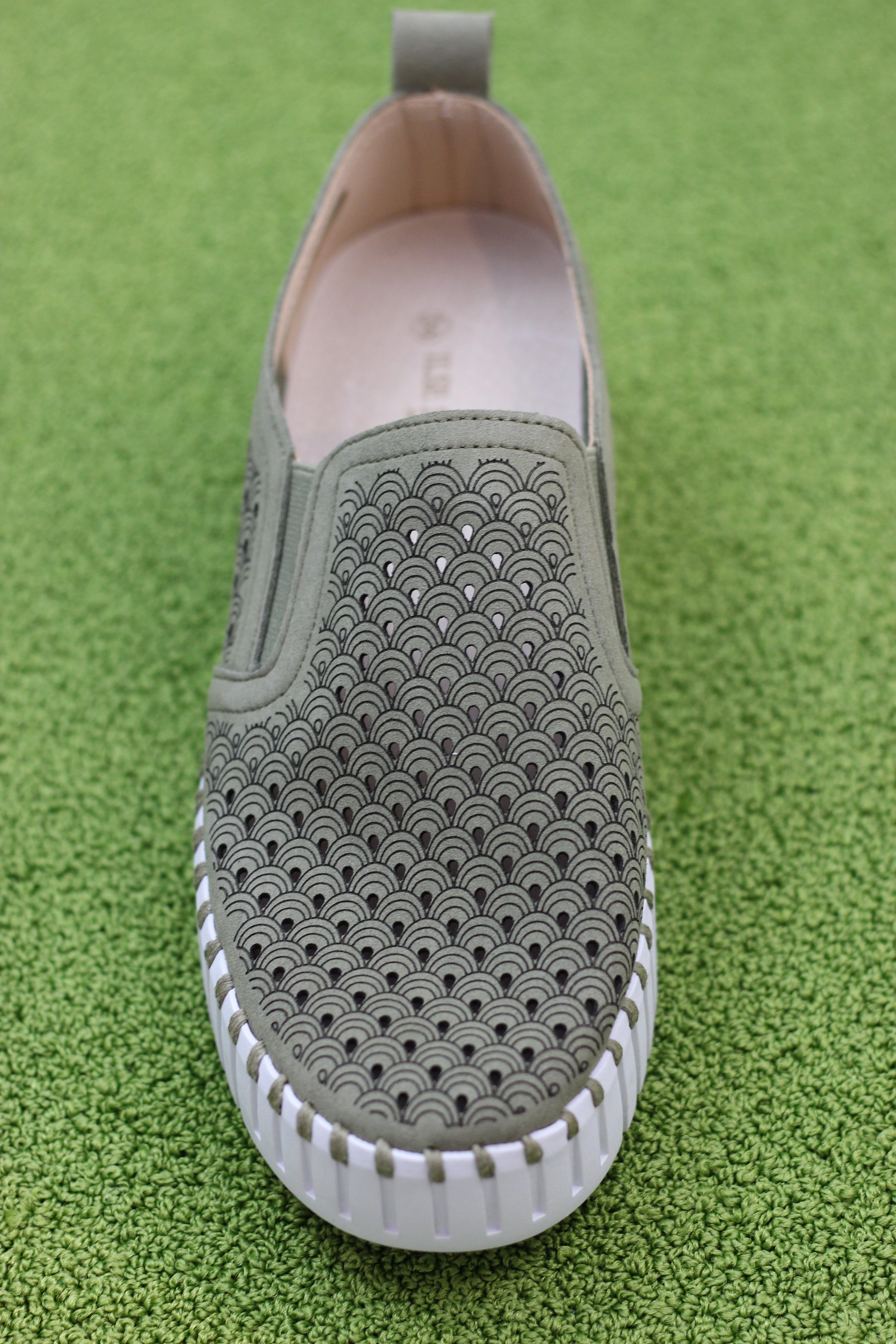 Cute Slip On Sneakers Ilse Jacobsen Women's Tulip141 Slip On - Army Synthetic