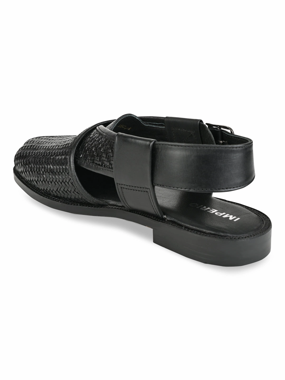 Sandals Packages With Airfare Imperio Black Men Woven Leather Slip On Sandals