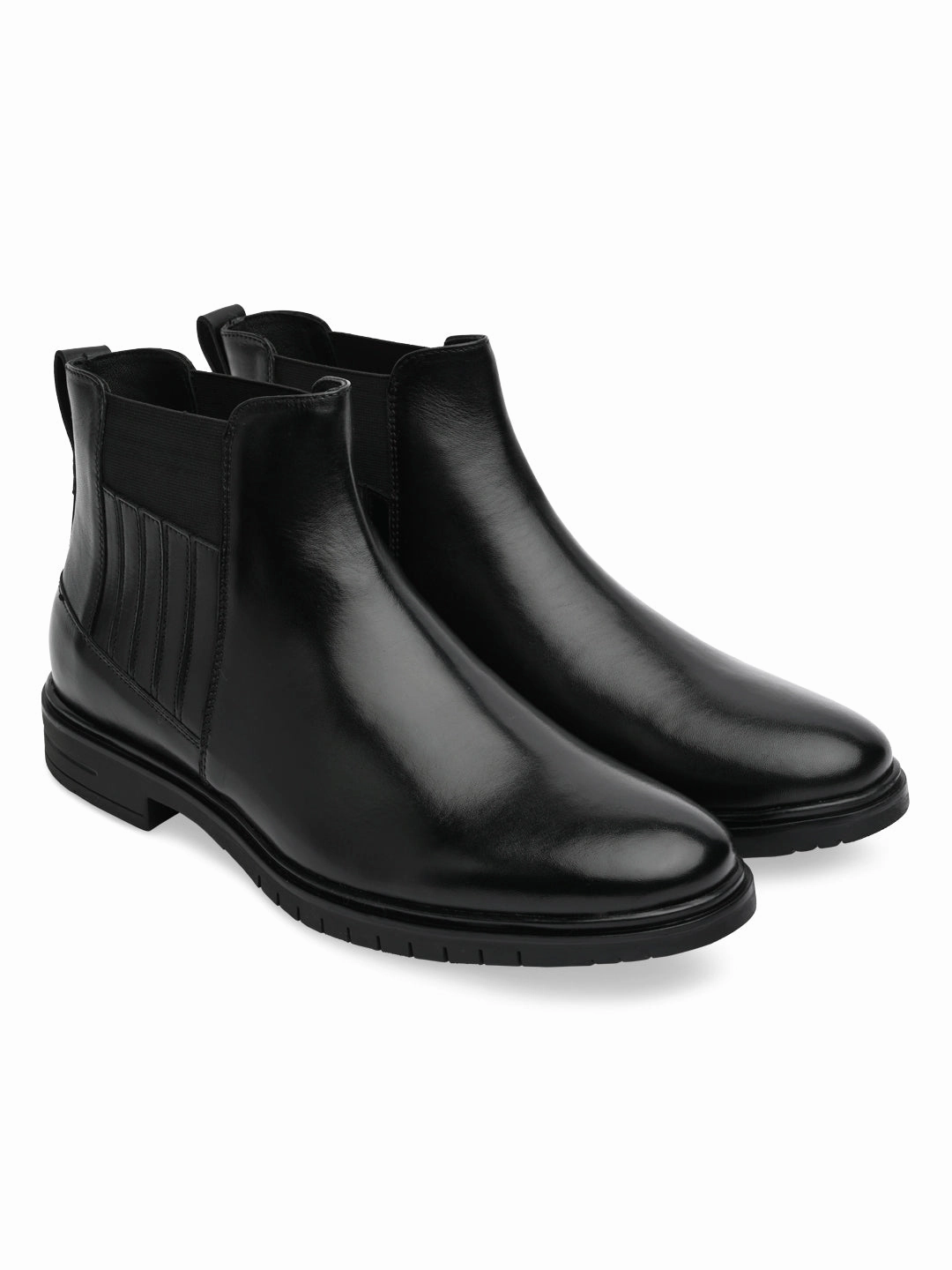 Imperio By Regal Black Mens Chelsea Leather Boots Campus Boots Dupe