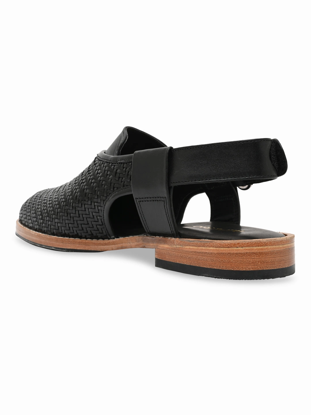 Sandals Original Imperio By Regal Black Mens Formal Woven Leather Slip On Sandals