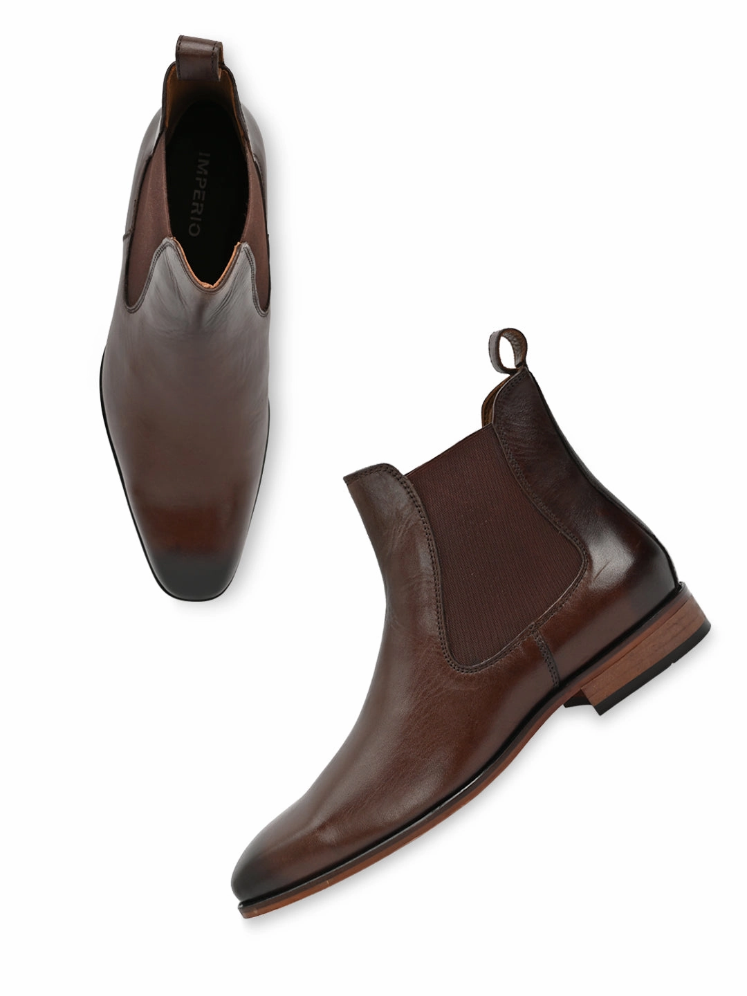 Imperio By Regal Brown Men Leather Boots Frenchs Boots