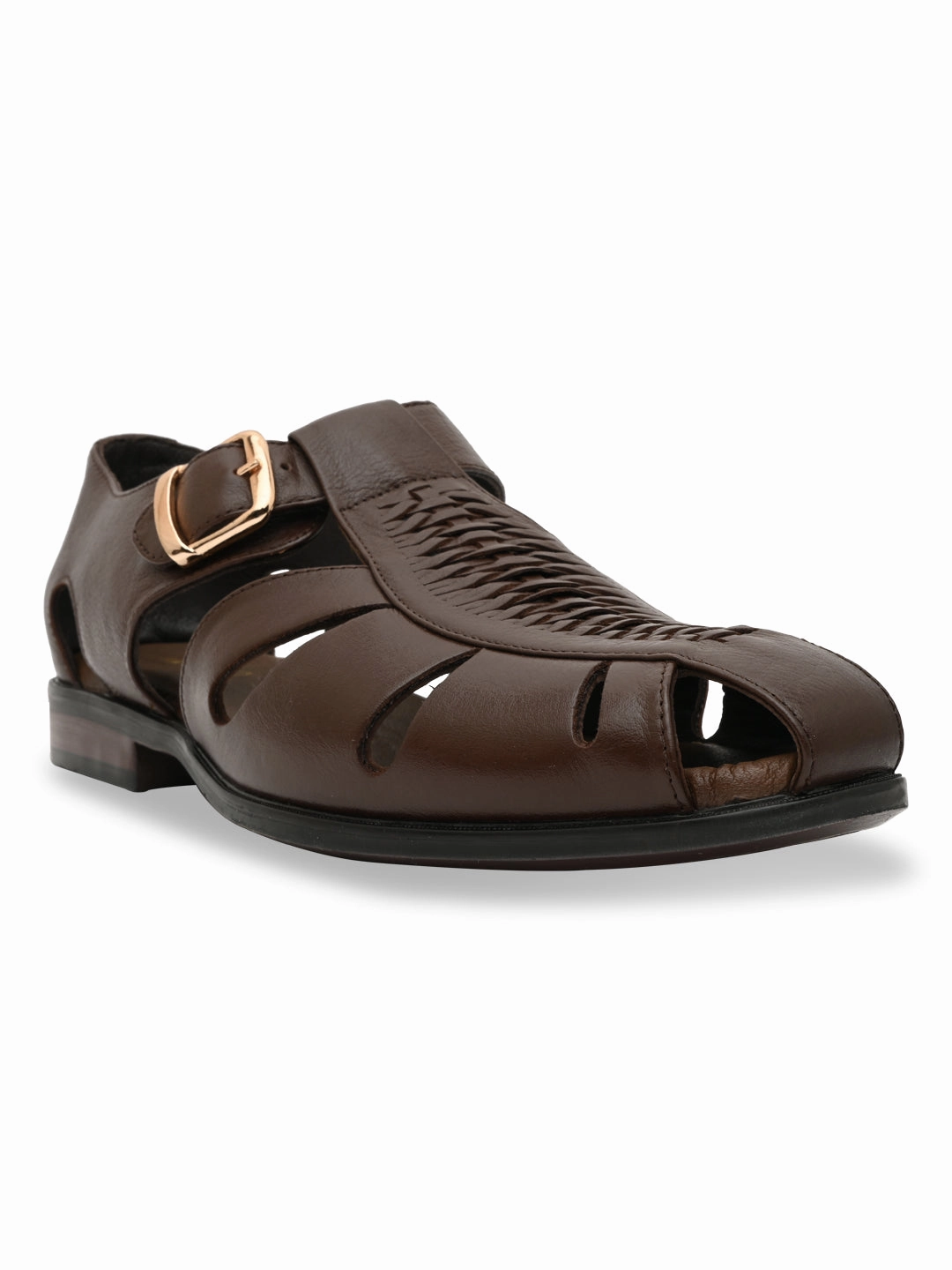 Softwalk Sandals Imperio By Regal Brown Men Leather Pathanis