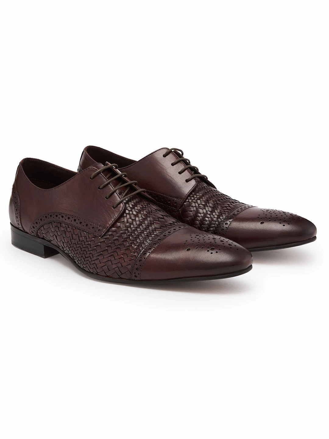 Park Avenue Cap-toe Oxford Dress Sneaker Imperio By Regal Brown Mens Formal Woven Leather Oxford Lace Ups