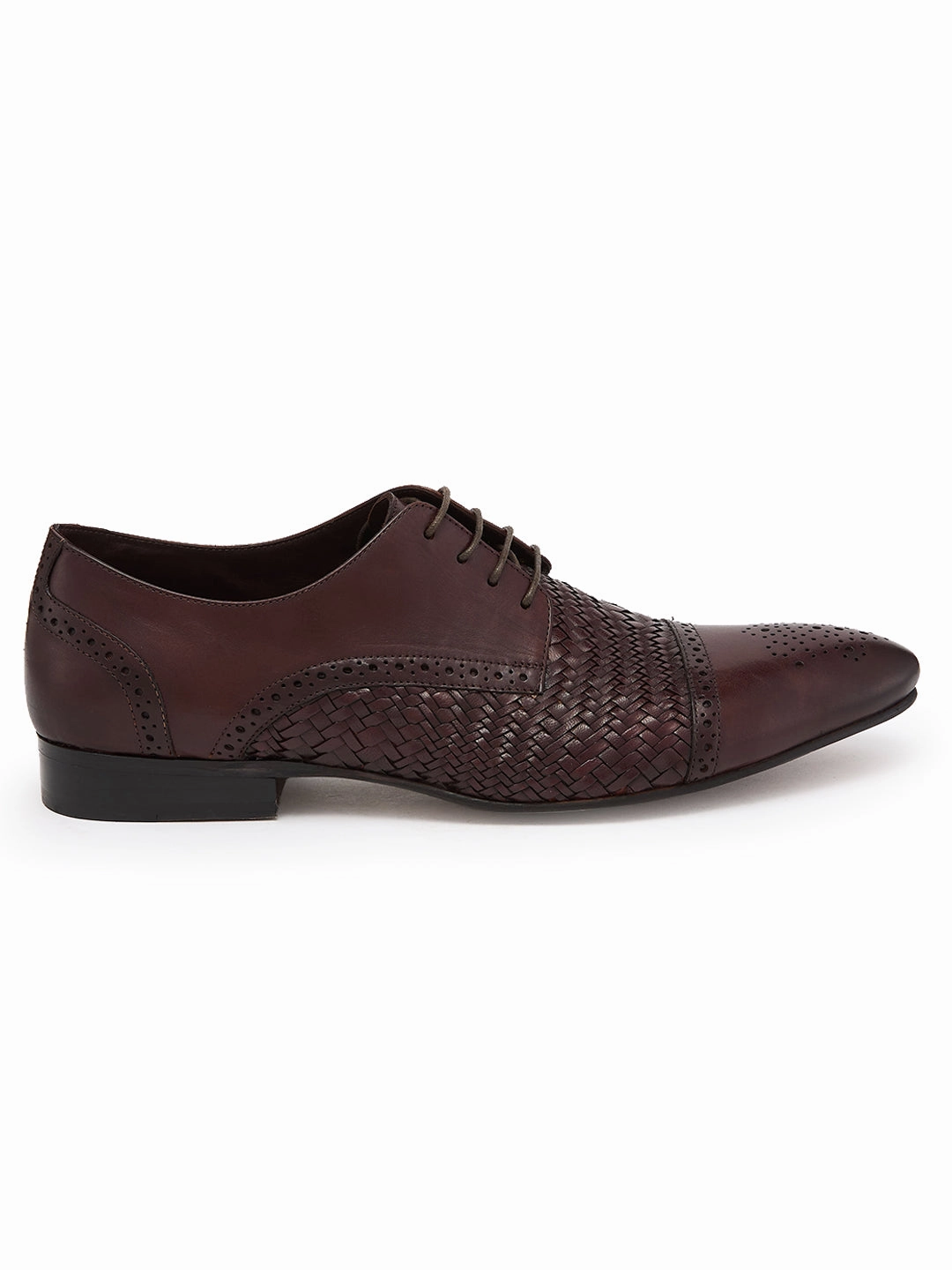 Deena And Ozzy Oxfords Imperio By Regal Brown Mens Formal Woven Leather Oxford Lace Ups