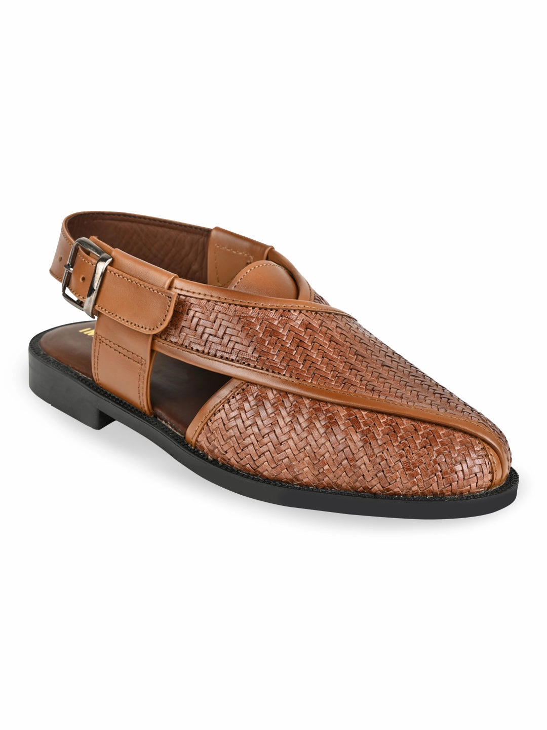 Imperio Tan Men Woven Leather Slip On Sandals Sandals Naturalizer