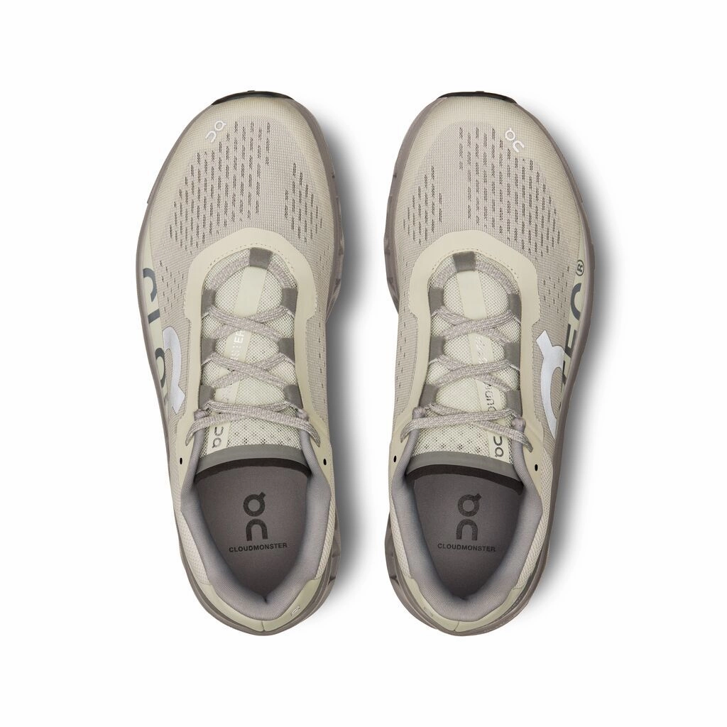 On Running Men's Cloudmonster Sneaker - Ice/Alloy Boost Running Shoes