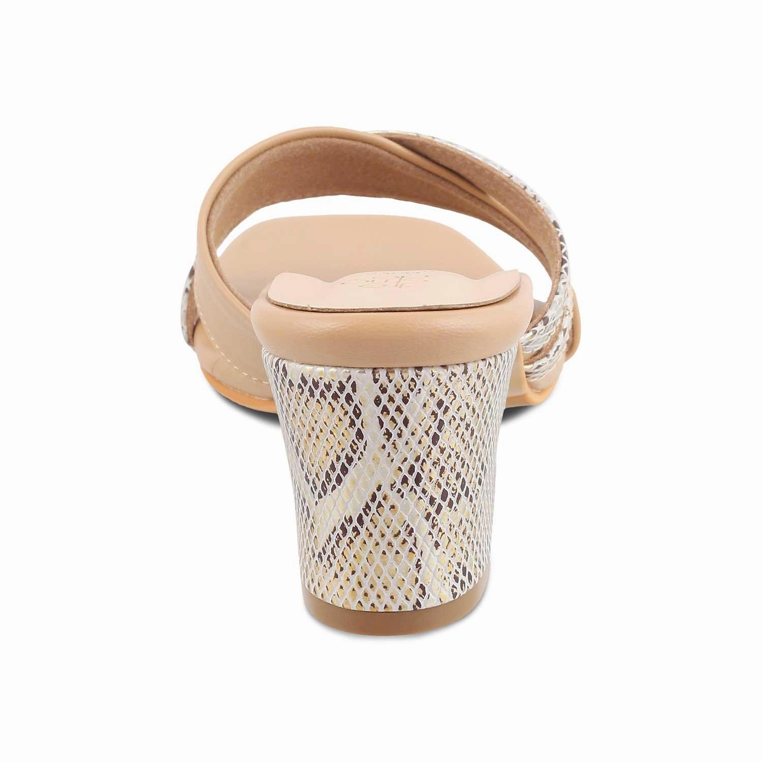 Sandals With Small Heel The Stripblock Beige Women's Dress Block Heel Sandals Tresmode