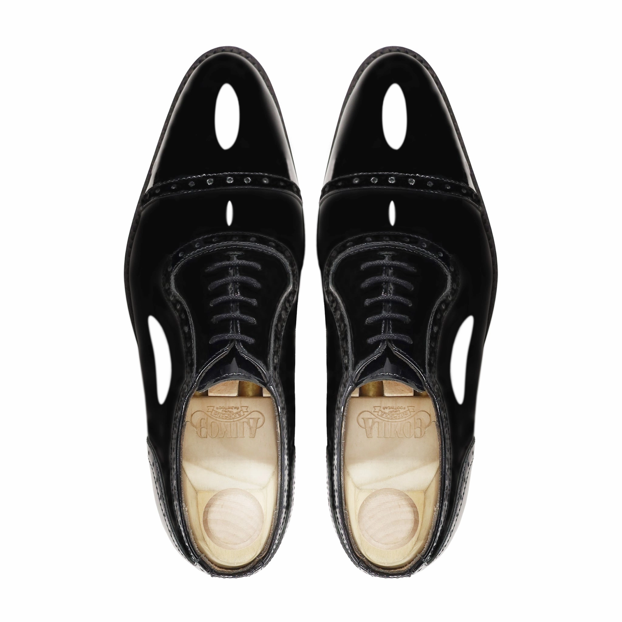 Round Toe Oxfords Ingram - Men's Black Patent Leather Oxford Shoe