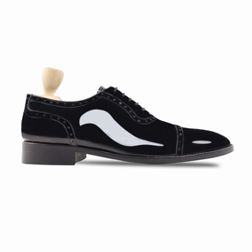 Ingram - Men's Black Patent Leather Oxford Shoe Shoes Flats Oxfords