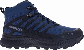 Best Hiking Boots For El Camino De Santiago Inov8 Roclite Mid GORE-TEX WIDE FIT Mens Walking Boots - Blue