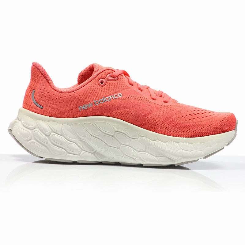 New Balance Fresh Foam More v4 Women's Running Shoe - Gulf Red/Sea Salt/Silver Metallic Best Running Shoes For Pavement