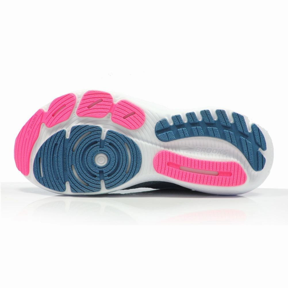 Best Shoe For Running A Marathon Brooks Glycerin GTS 21 Women's Running Shoe - Moroccan Blue/Aqua/Pink