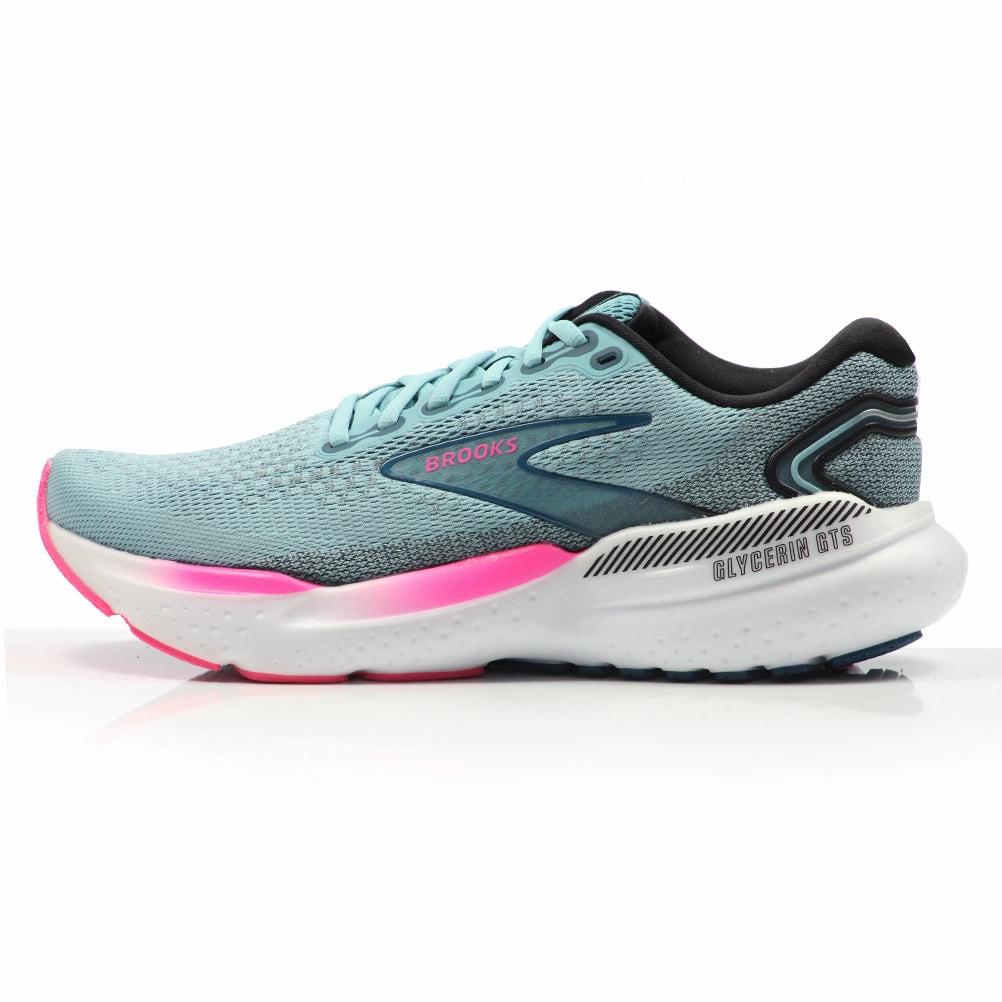 Brooks Glycerin GTS 21 Women's Running Shoe - Moroccan Blue/Aqua/Pink Best Road Shoes Running