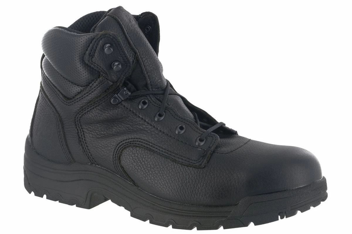 Timberland PRO Titan 6 Inch Alloy Toe Boot Black Combat Boots With Chain