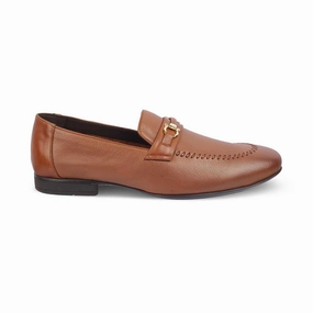 The Bologna Tan Men's Leather Loafers Tresmode Menu
