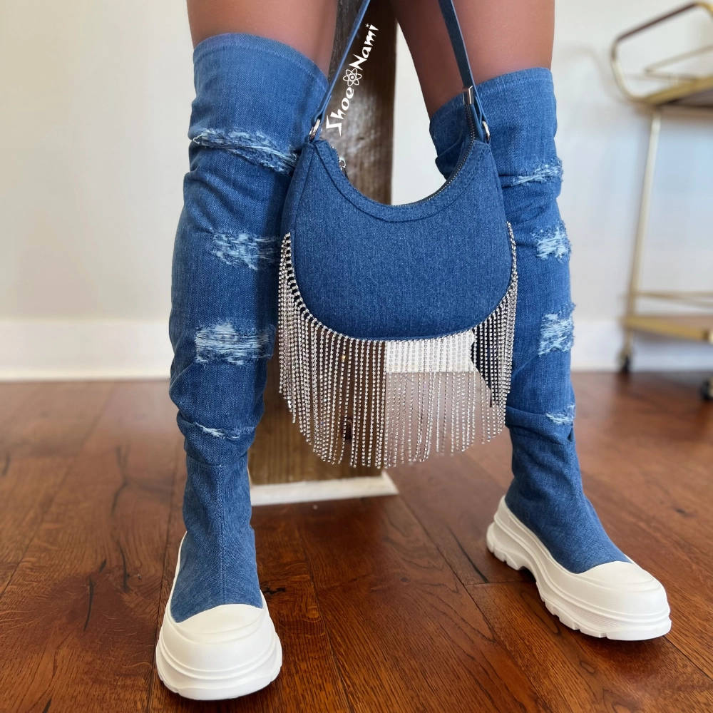 LOOKS Denim Knee High Wetsuit Boots