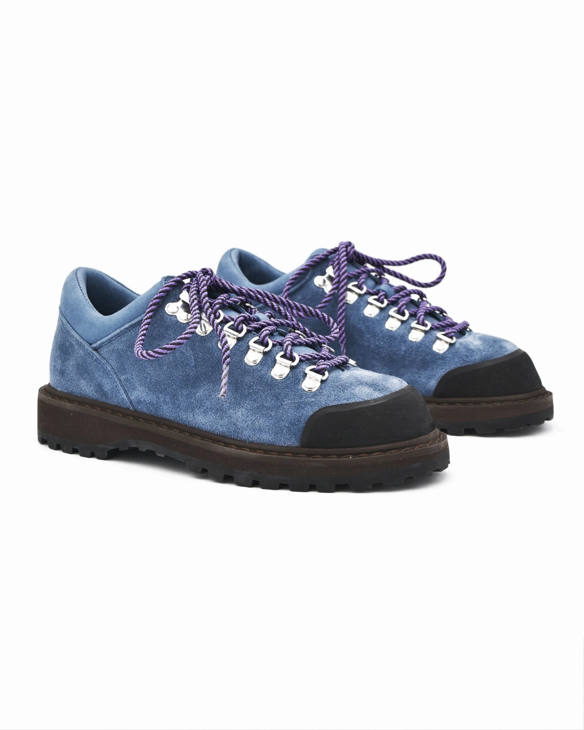 Ties On Hiking Boots Diemme Cornaro in Blue Suede