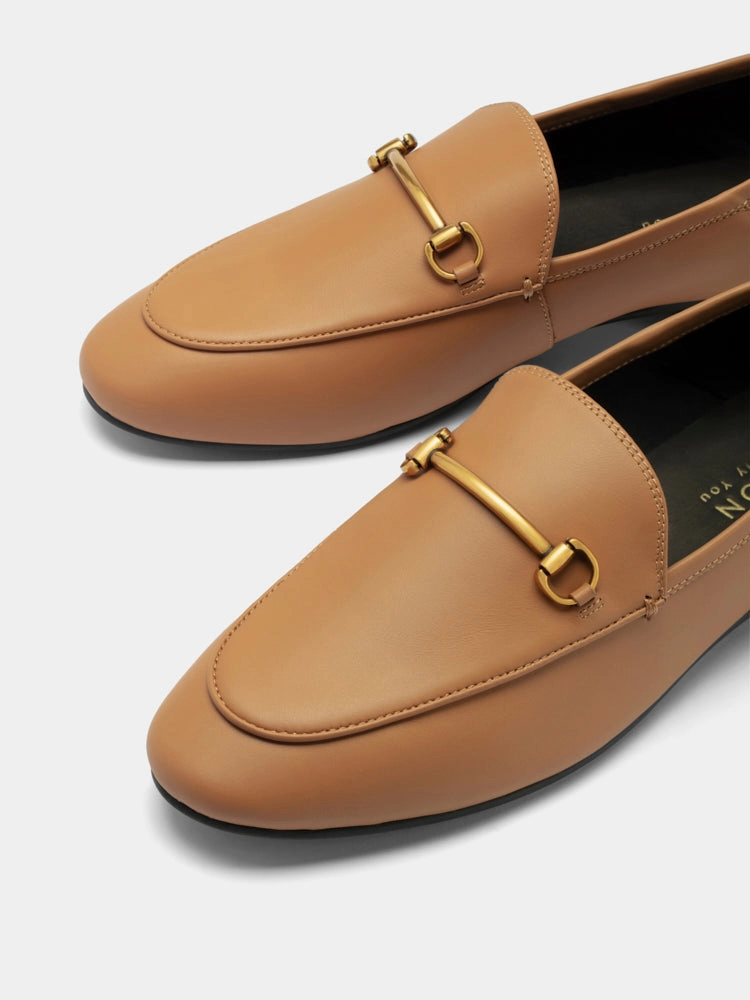 Isabeau Metal Buckle Loafers Cheap Penny Loafers