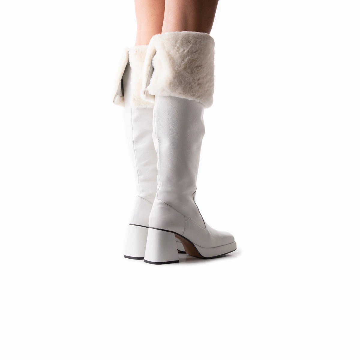 Cheap Winter Boots Jesse White Leather