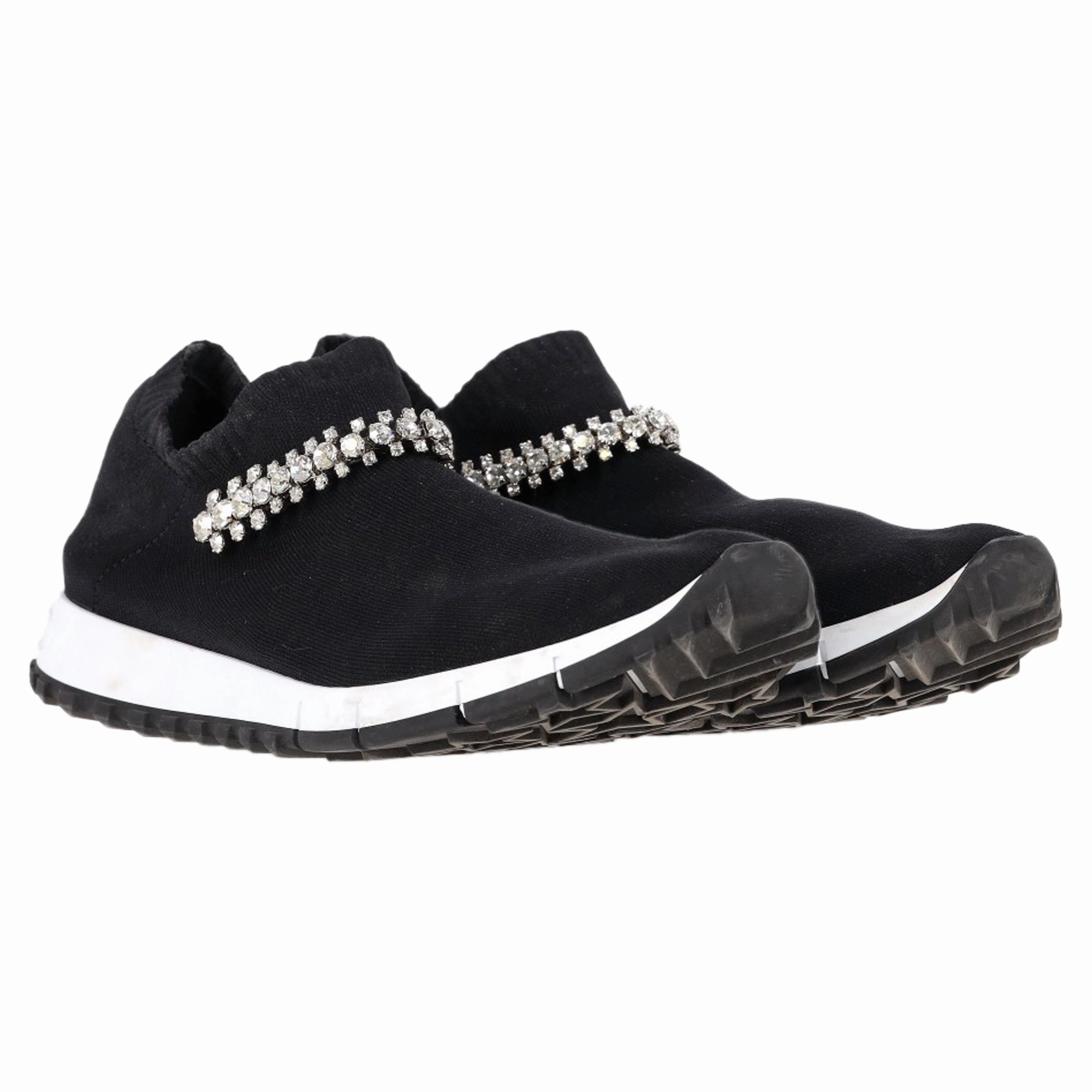Sneakers With Good Arch Support Jimmy Choo Verona Slip-On Sneakers in Black Polyester