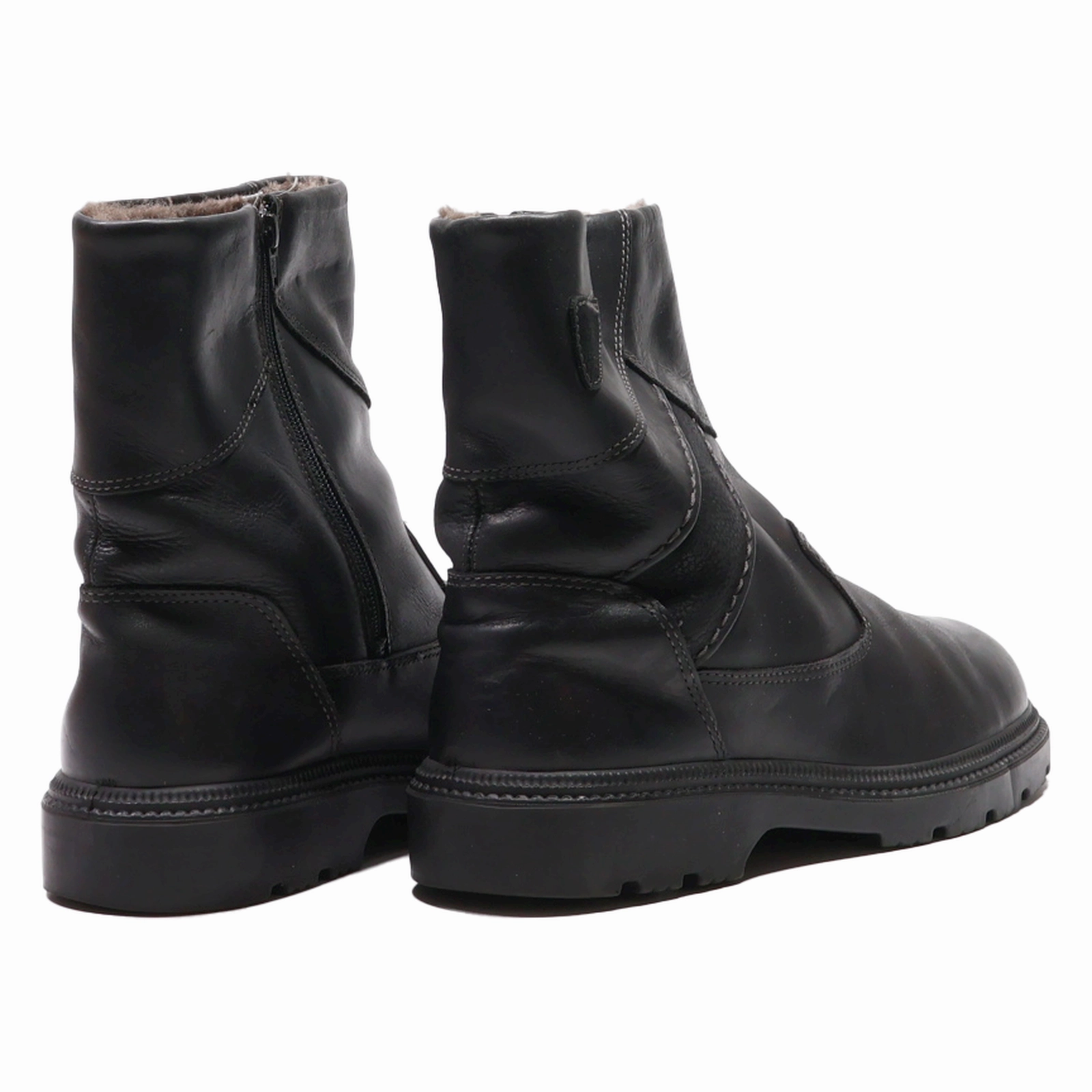 Snow Boots That Are Waterproof JOMOS Snow Boots Black Leather Mens UK 11