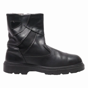 JOMOS Snow Boots Black Leather Mens UK 11 Snow Mountain Climbing Boots