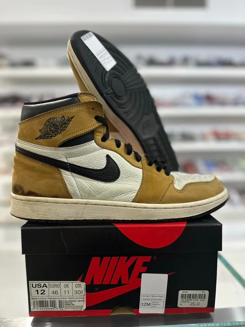 Sneakers Print Animal Jordan 1 Retro High Rookie of the Year - Pre-Owned Size 12