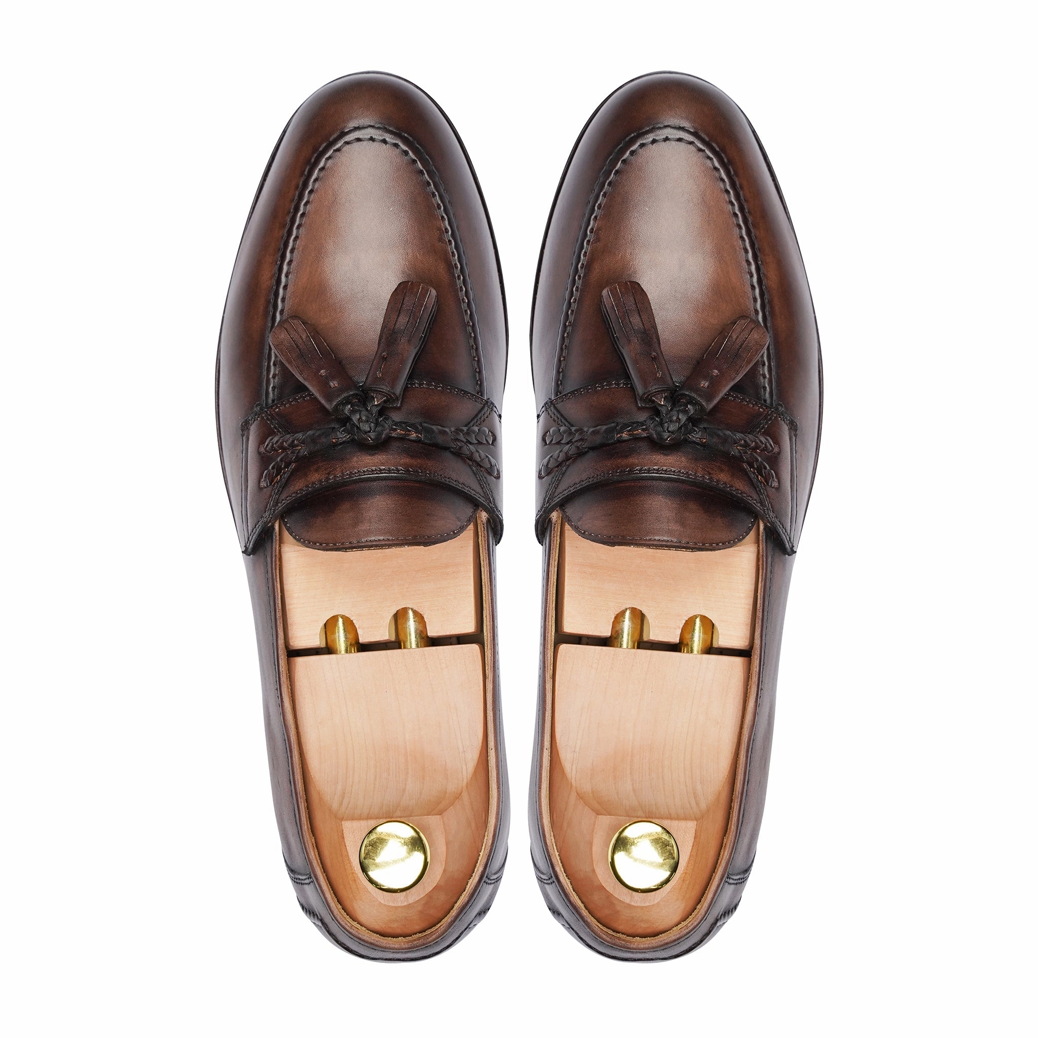 Suede Loafers Women Oklahoma- Men's Brown Patina Calf leather Loafer