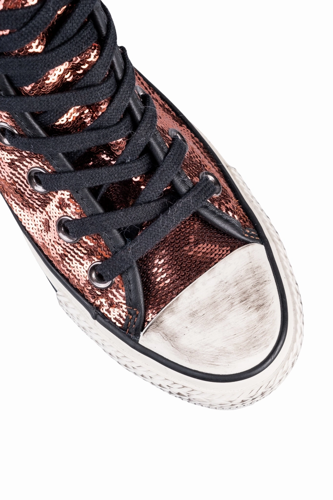 Dunk Sneakers Converse scarpa sneakers da donna con payette Distressed 559039C bronzo