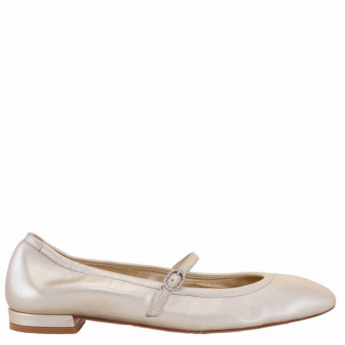 Flat Shoes With Dresses Stuart Weitzman Light Gold Claris Ballet Flats