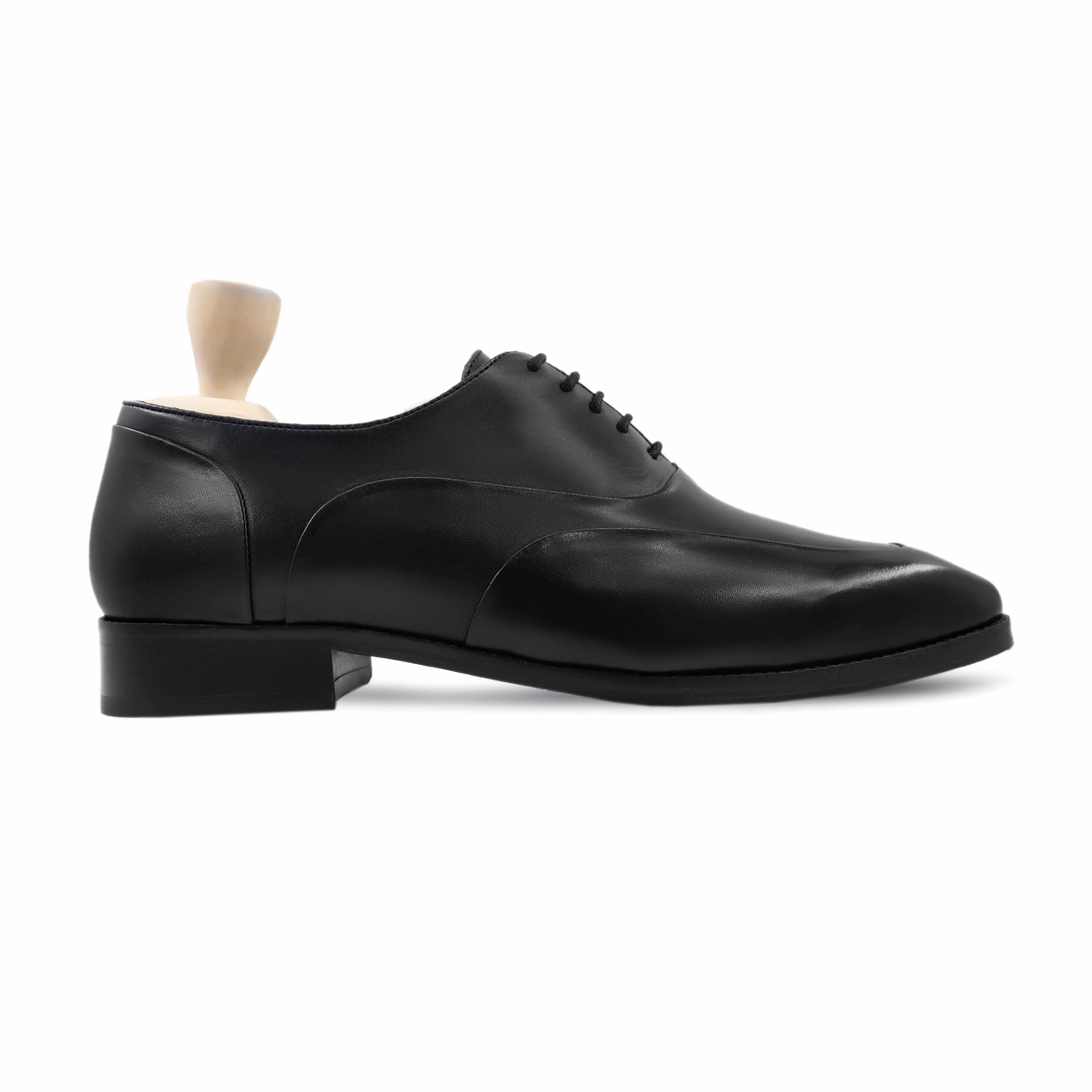 Saddle Oxford Kabe - Men's Black Calf Leather Oxford Shoe
