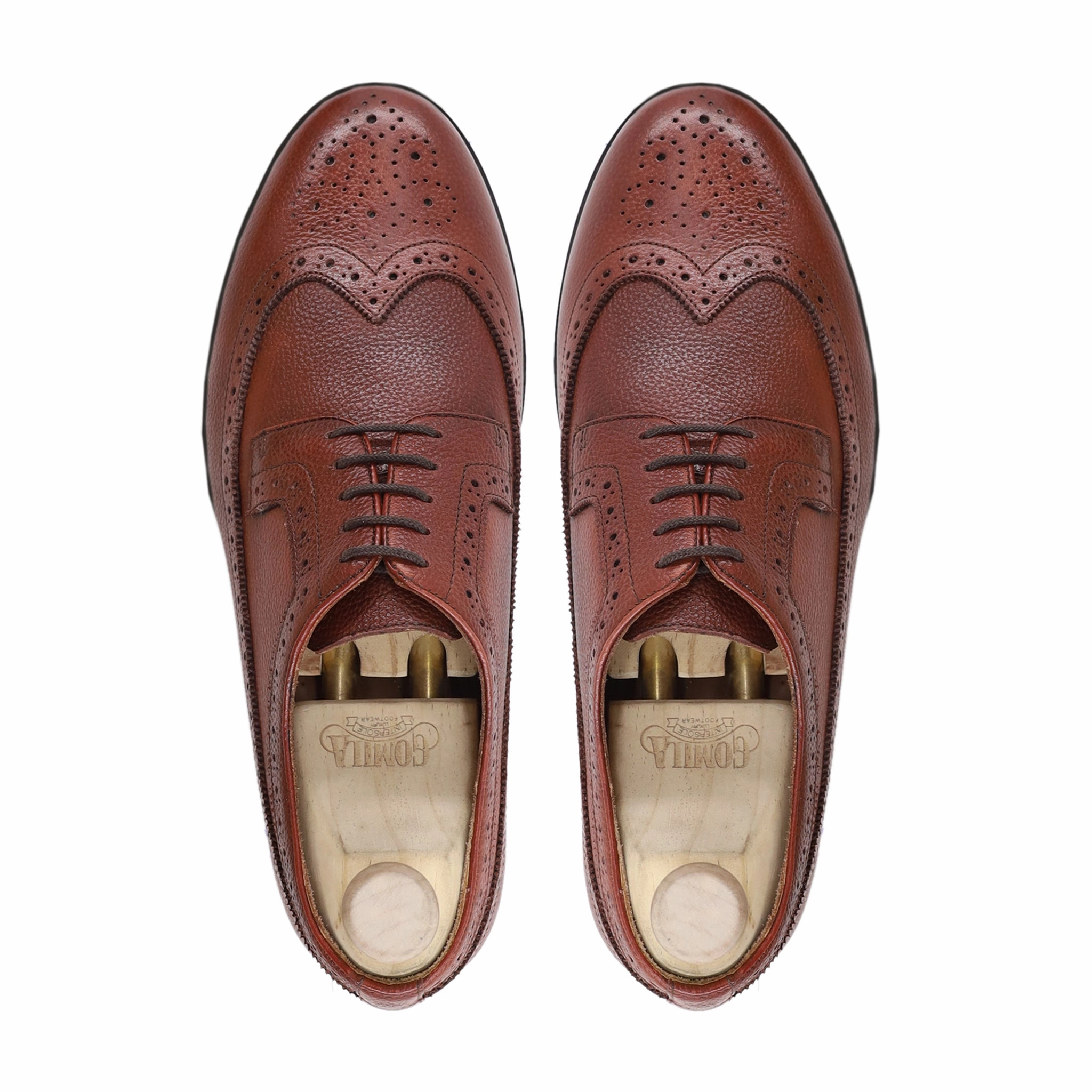 Ollio Oxfords Kaiya - Men's Oxblood Pebble Grain Leather Derby Shoe